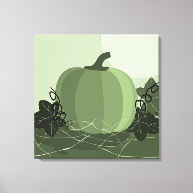 Square Green Pumpkin Kitchen Wall Decke Leinwanddruck (Vorderseite)