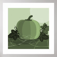 Square Green Pumpkin Kitchen Wall Decke
