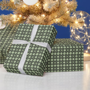 Square Green Textile Classic Modegeschenk Geschenkpapier