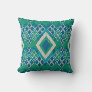 Square Ikat Cool Throw Kissen