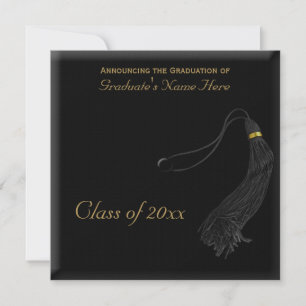 Square Imitats Mortarboard Abschluss Einladung