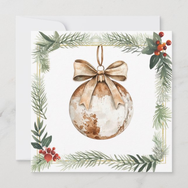 Square Karte mit Weihnachtsgeschmack (Vorderseite)