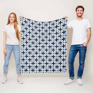 Square Knot Pattern Fleece Blanket