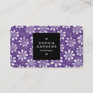 Square Label 01a - Muster 140617 - Tief Lila Visitenkarte