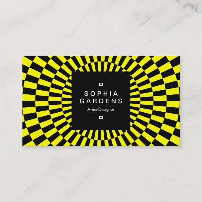 Square Label 01a - Op Art 03 Visitenkarte (Vorderseite)