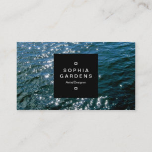 Square Label 01a - Sparkling Water Visitenkarte