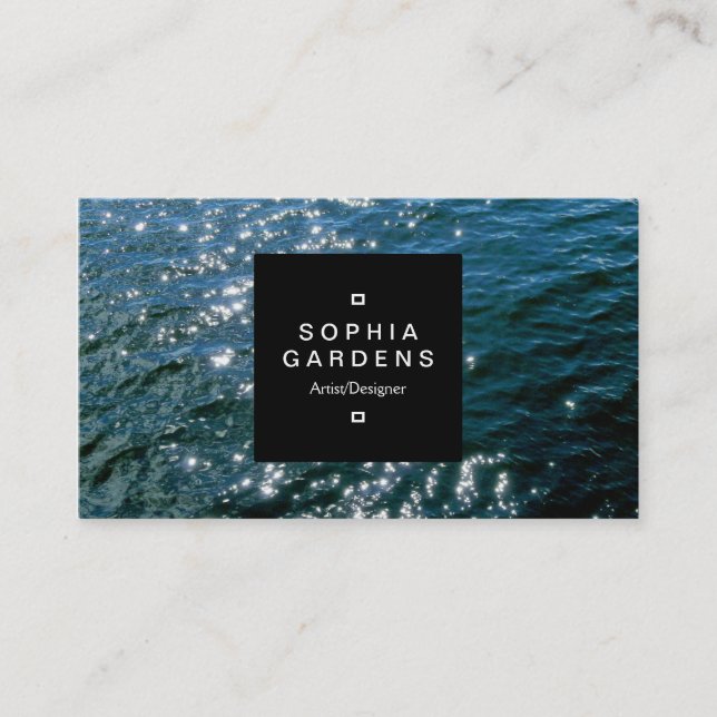 Square Label 01a - Sparkling Water Visitenkarte (Vorderseite)