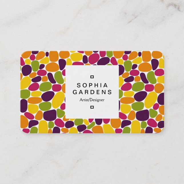 Square Label 03a - 160417 - WIne Gum Colors Visitenkarte (Vorderseite)