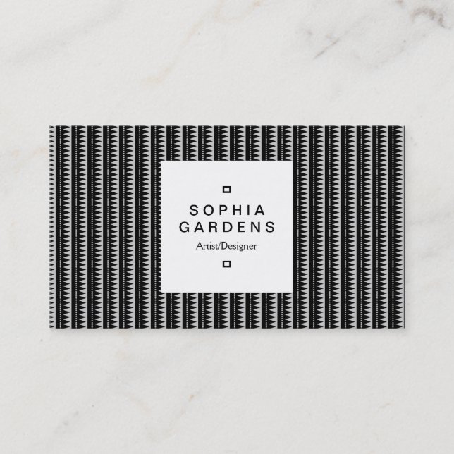Square Label 03a - Aztec Mountains 02 - Rosa Visitenkarte (Vorderseite)