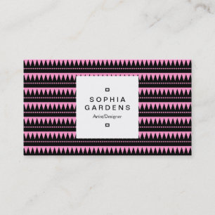 Square Label 03a - Azteken - Rosa Visitenkarte