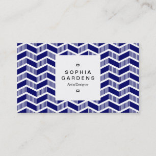 Square Label 03a - Schattierte Chevrons - DP Marin Visitenkarte