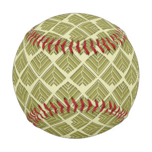 Square Leaf Muster Gold Limones Licht Baseball