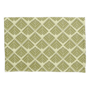 Square Leaf Muster Gold Limones Licht Kissenbezug