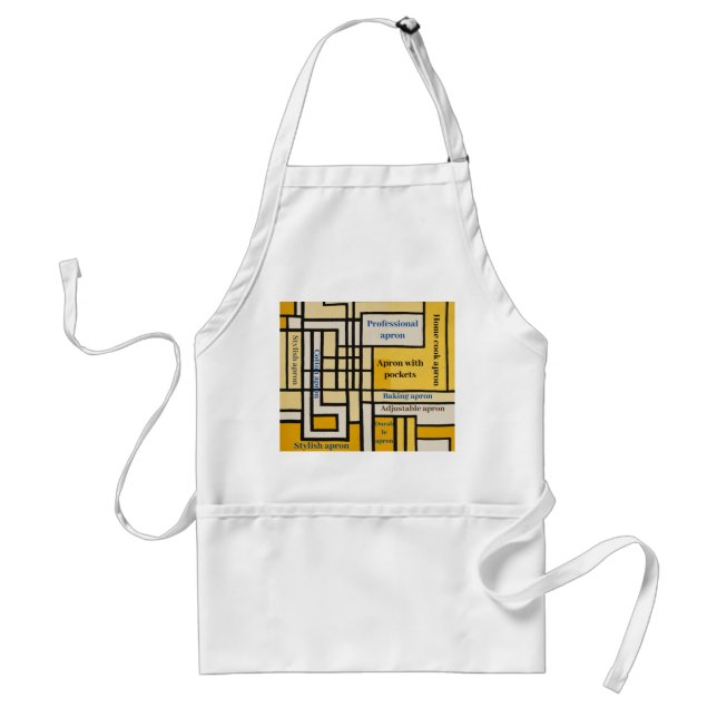 Square Line with Yellow Pattern Design - Schürze (Vorne)