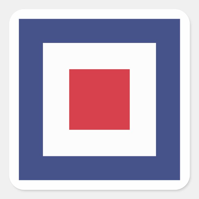 Square Mod Quadratischer Aufkleber (Vorderseite)