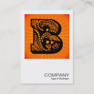 Square Monogram - Paisley Sunburst - B Visitenkarte