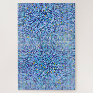 Square Mosaik Blau Töne Fliesenmuster