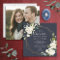 Square Navy Blue Gold Geometric White Floral Foto