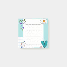 Square Niedlich Doodle Cartoon Membernotes Post-it Klebezettel