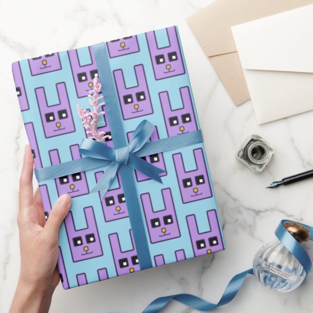 Square Oaster Bunny Wrapping Paper Geschenkpapier (Schenken)