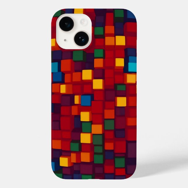 Square oder Cube iPhone 14 Case (Rückseite)