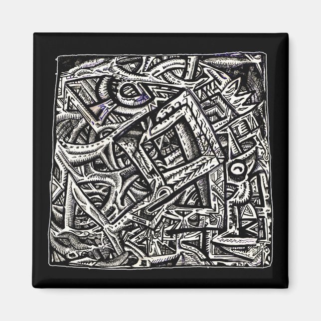 Square One, von Brian Benson Magnet (Vorne)