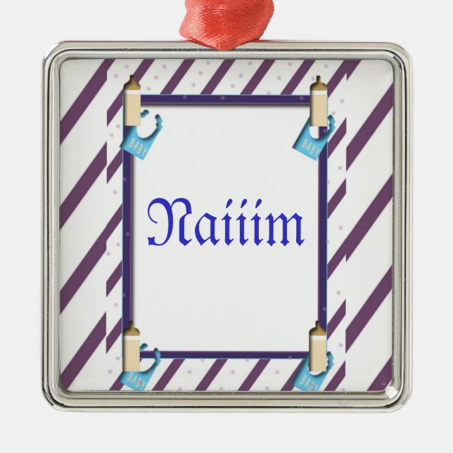 Square Ornament Aus Metall (Vorne)