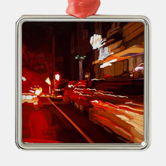Square Ornament - Hurry Aus Metall (Vorne)