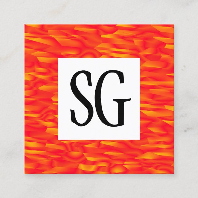 Square Panel - Initials - 080716(011) Quadratische Visitenkarte (Vorderseite)