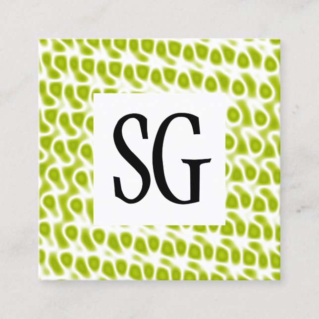 Square Panel - Initials - 080716(8) Quadratische Visitenkarte (Vorderseite)