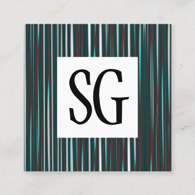 Square Panel - Initials - 130716(01) Quadratische Visitenkarte (Vorderseite)