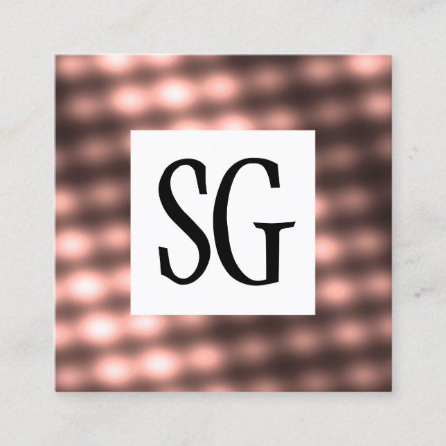 Square Panel - Initials - 140716(07) Quadratische Visitenkarte (Vorderseite)