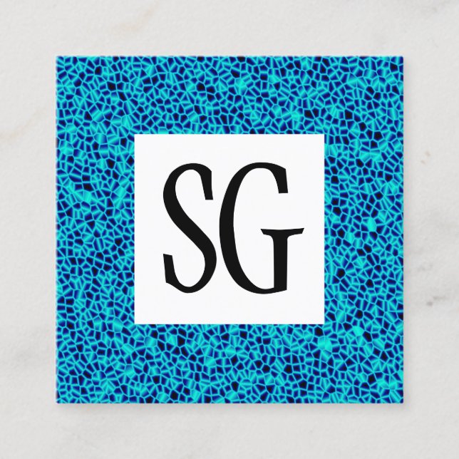 Square Panel - Initials - 161116(04) Quadratische Visitenkarte (Vorderseite)