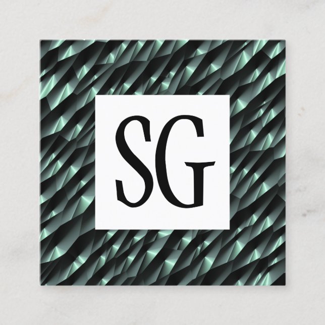 Square Panel - Initials - 190716(04) Quadratische Visitenkarte (Vorderseite)