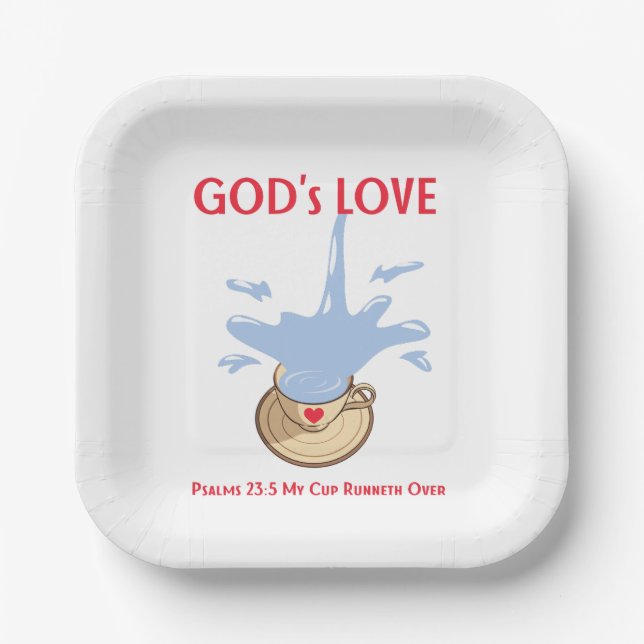 Square Paper Plate set with scripture  Pappteller (Vorderseite)