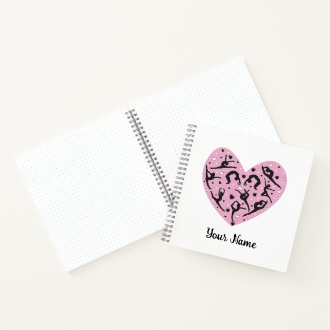 Square Personalized Rhythmic Gymnastics Notebook Notizbuch (Innenseite)