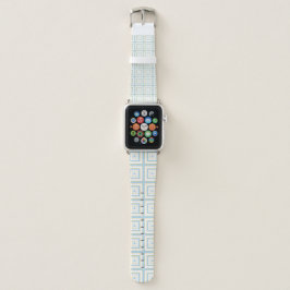 Square Prisms Duck Egg Blue Gold White Gray Apple Watch Armband