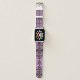 Square Prisms Magenta Navy Weiß Grau Apple Watch Armband