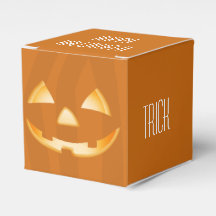 Square Pumpkin Halloween Gefallen Box - Trick oder