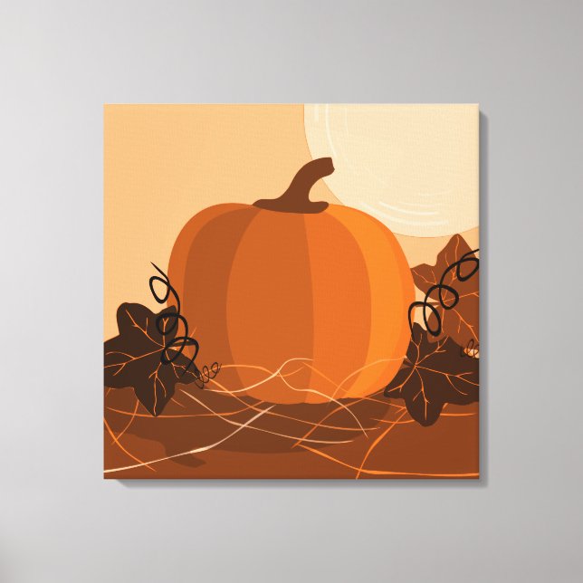 Square Pumpkin Orange Kitchen Wall Decke Leinwanddruck (Vorderseite)