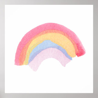 Square Rainbow Print Poster