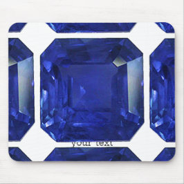 Square Rectangle Blue Sapphire Mousepad