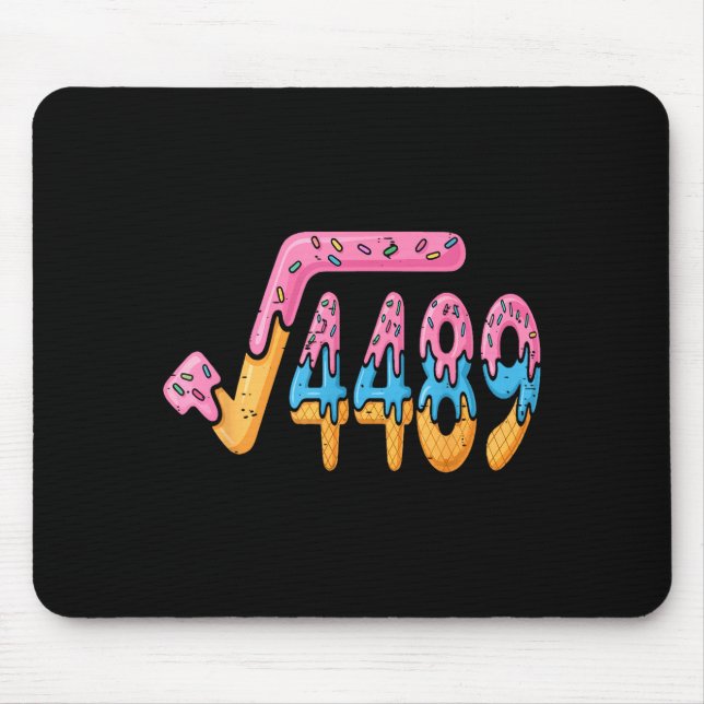Square Root 4489 Ice Cream Slang Math 67 Six Seven Mousepad (Vorne)