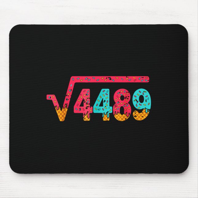 Square Root 4489 Slang Math Teacher Six Seven 6 7  Mousepad (Vorne)