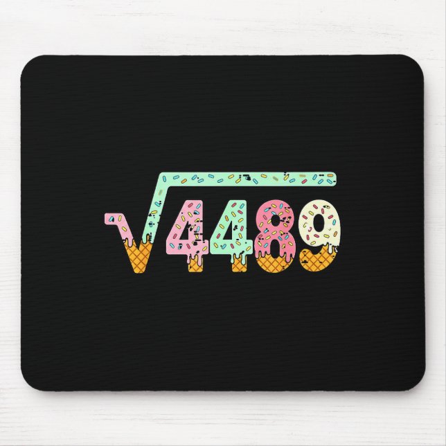 Square Root 4489 Slang Math Teacher Six Seven 6 7  Mousepad (Vorne)