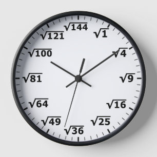 Square Root Clock - Mathematik Mathe Clock Uhr