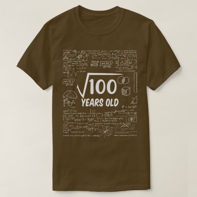 Square Root of 10010th Birthday 10 Years Old Mathe T-Shirt (Design vorne)
