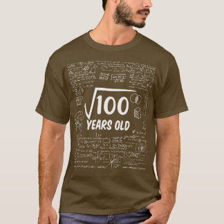 Square Root of 10010th Birthday 10 Years Old Mathe T-Shirt