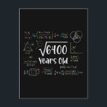 Square Root of 6400 80th Birthday 80 Year Old Gift Postkarte<br><div class="desc">Perfekte 80 Jahre alte Geschenkidee für Vater,  Mutter oder Mathe Liebhaber. Quadratwurzel aus 6400 Jahren. Phantastisches Geschenk für Väter,  Mütter,  Opa,  Oma oder alle Menschen,  die Mathematik Lieben.</div>