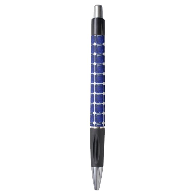 Square Sapphire Gemstone Blue Kugelschreiber (Vorderseite Vertikal)